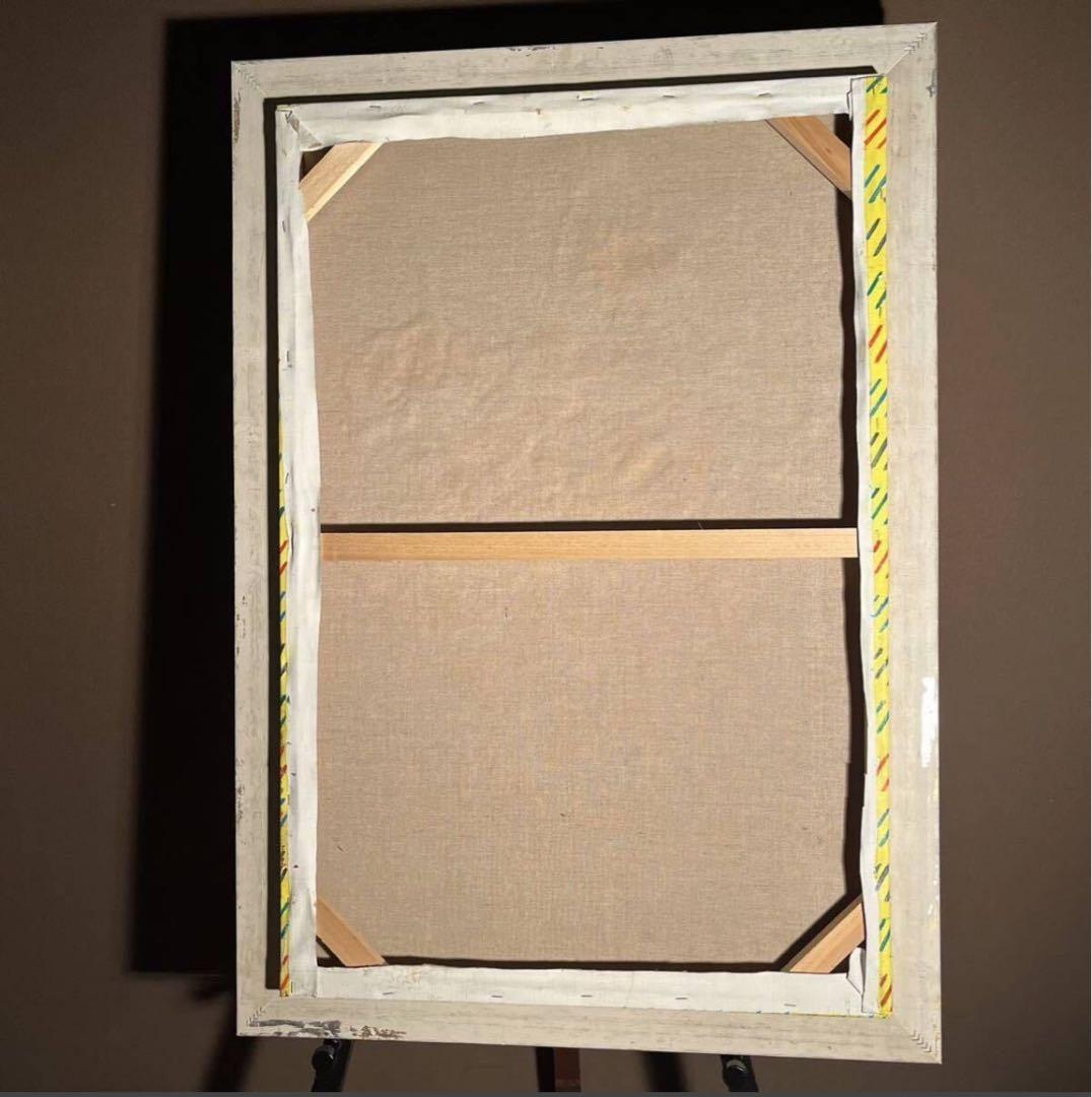 ★特大秀作★ 手書き油絵 花瓶の花 額付き 絵画 インテリア油彩画