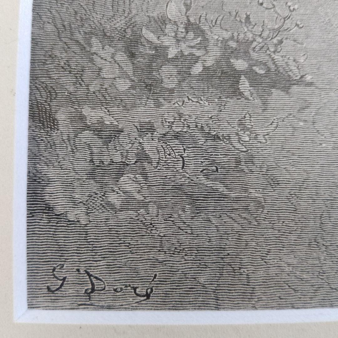 ギュスターヴ ドレ　木口木版『天使ラファエルとの会議』1800年代後半制作