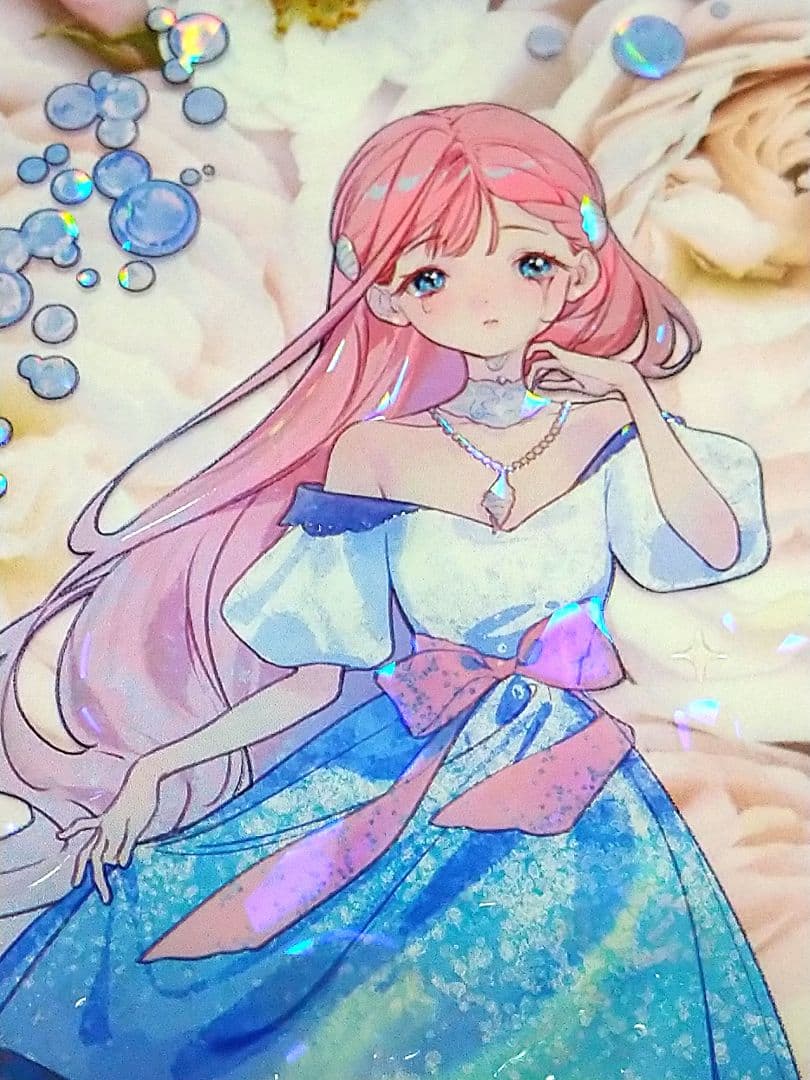 J473＃鲛人泪(贝壳光)刺猬家切り売り海外人物マステ女の子人魚