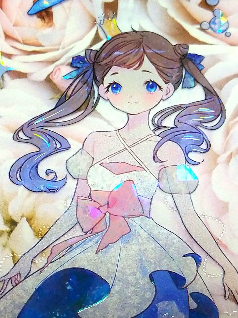 J473＃鲛人泪(贝壳光)刺猬家切り売り海外人物マステ女の子人魚