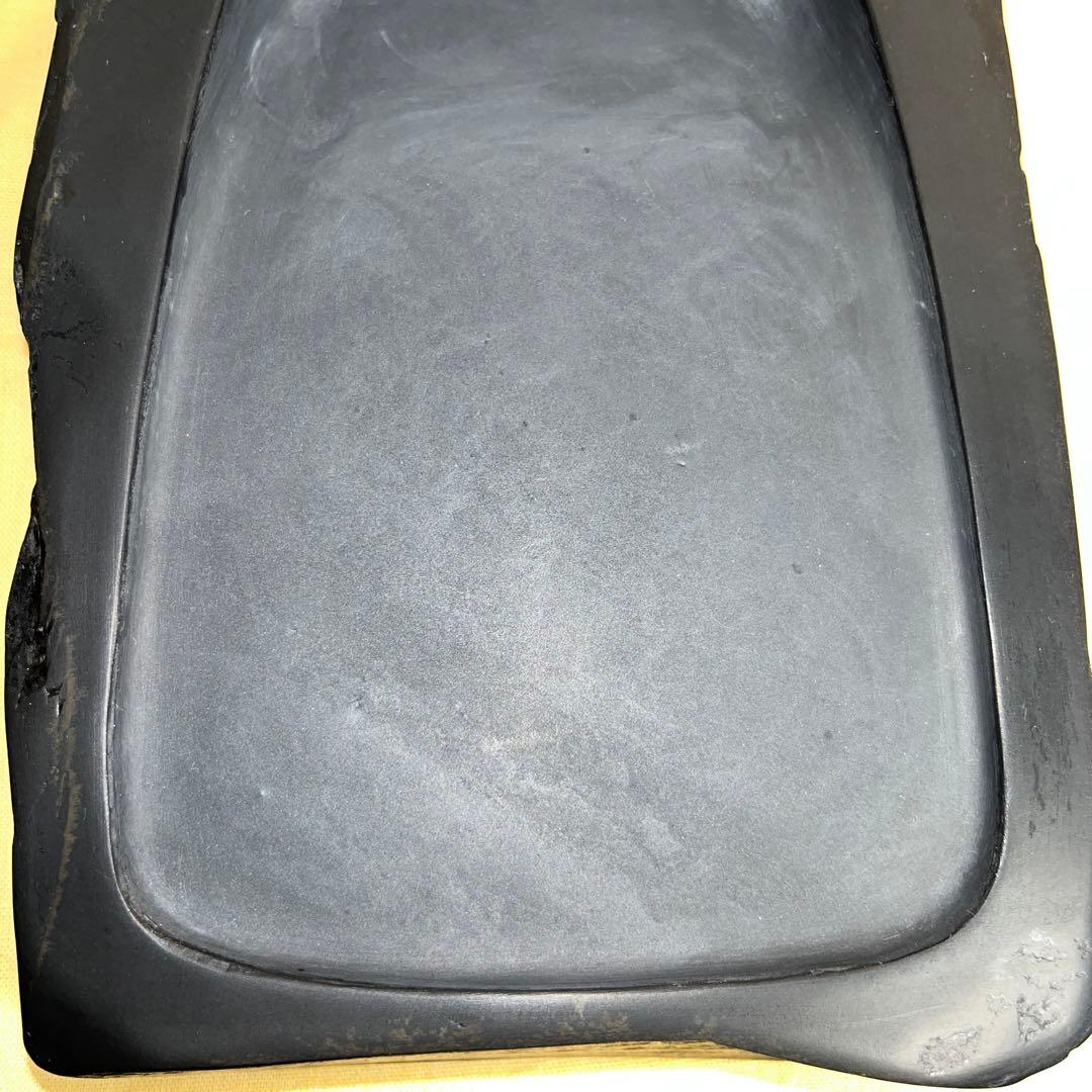 ⭕️雨畑硯　芳龍硯　芳龍閣硯舖　未使用に近い美品　自然硯　石紋綺麗　小四六寸