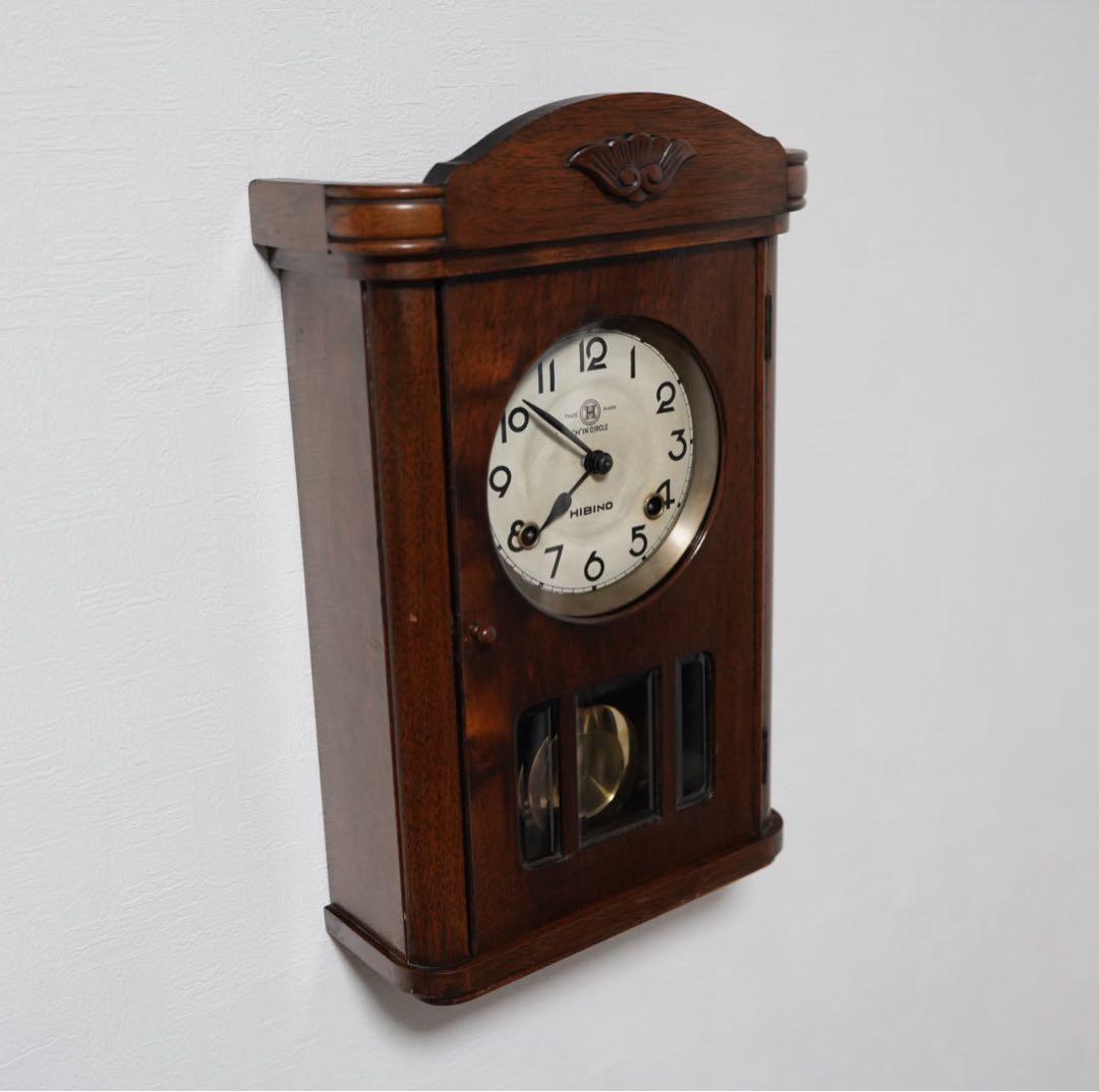 日比野時計 ボンボン時計 振り子時計 柱時計 動作品 メンテナンス済