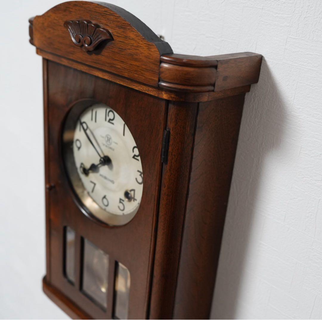 日比野時計 ボンボン時計 振り子時計 柱時計 動作品 メンテナンス済