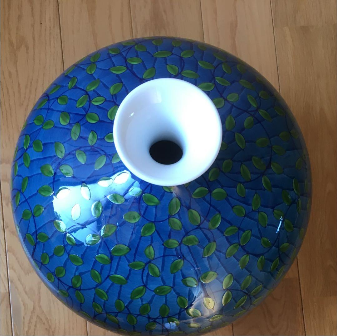 有田焼 木の葉紋様花瓶