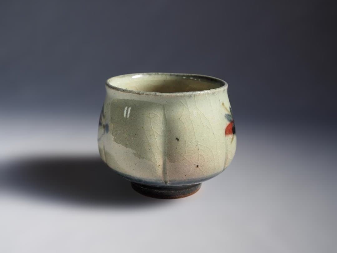 河井武一造『瓜形茶碗』（共箱）＊河井寛次郎甥