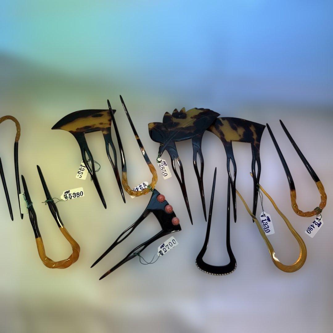 鼈甲　髪飾りセット１０個