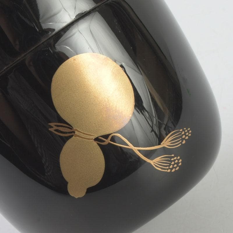 茶道具　加藤一衛造　瓢箪蒔絵　棗　共箱　V　9551