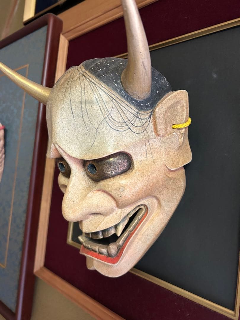 般若(はんにゃ)木彫り 手彫り