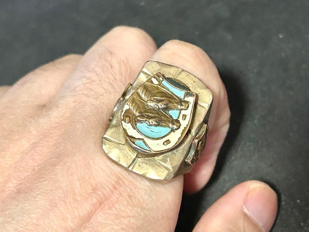 50s ヴィンテージ メキシカンリング 馬 古着 バイカー