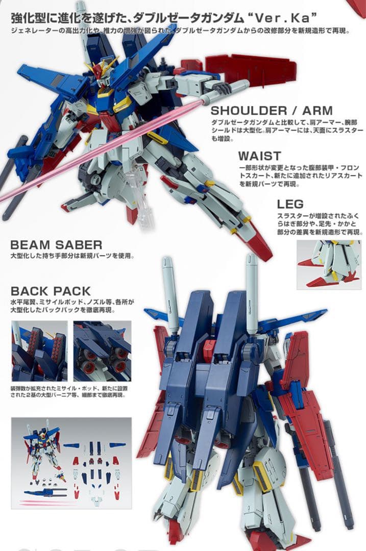【新品未開封】ＭＧ 1/100 強化型ダブルゼータガンダム Ver．Ka