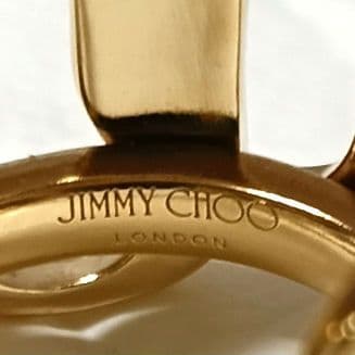 572【美品】JIMMY CHOO JCモノグラムリング 9号 箱 保存袋付き
