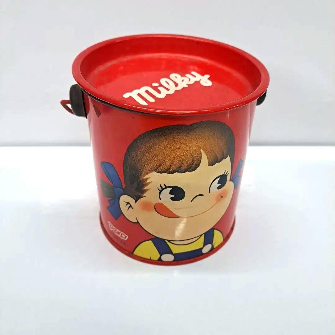 Milky 玩具菓子　不二家　ポコちゃんの缶