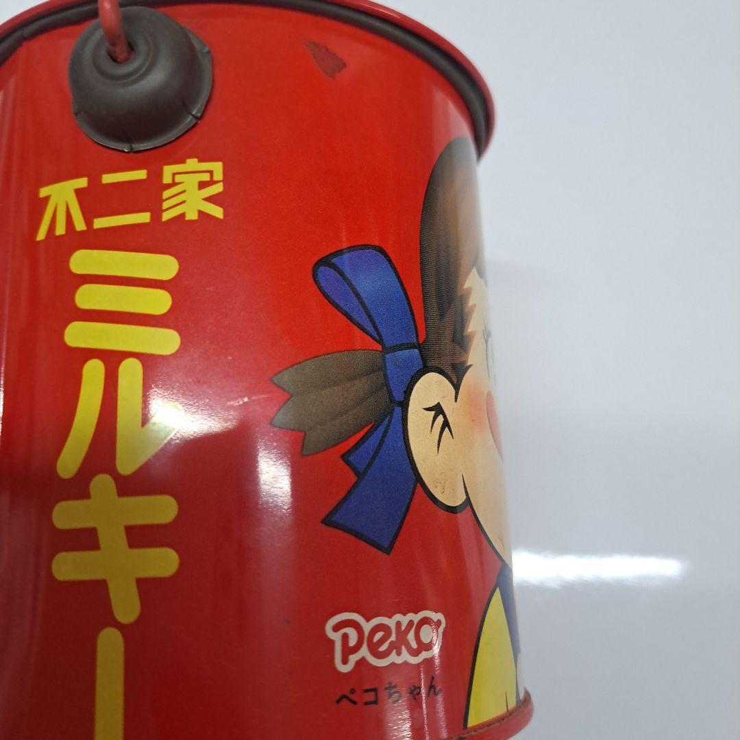 Milky 玩具菓子　不二家　ポコちゃんの缶