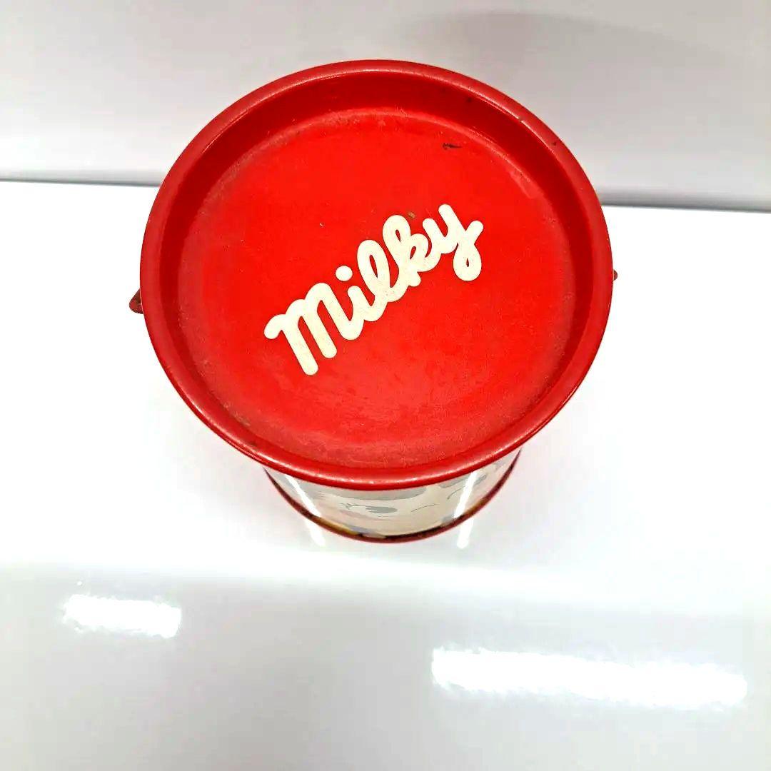 Milky 玩具菓子　不二家　ポコちゃんの缶