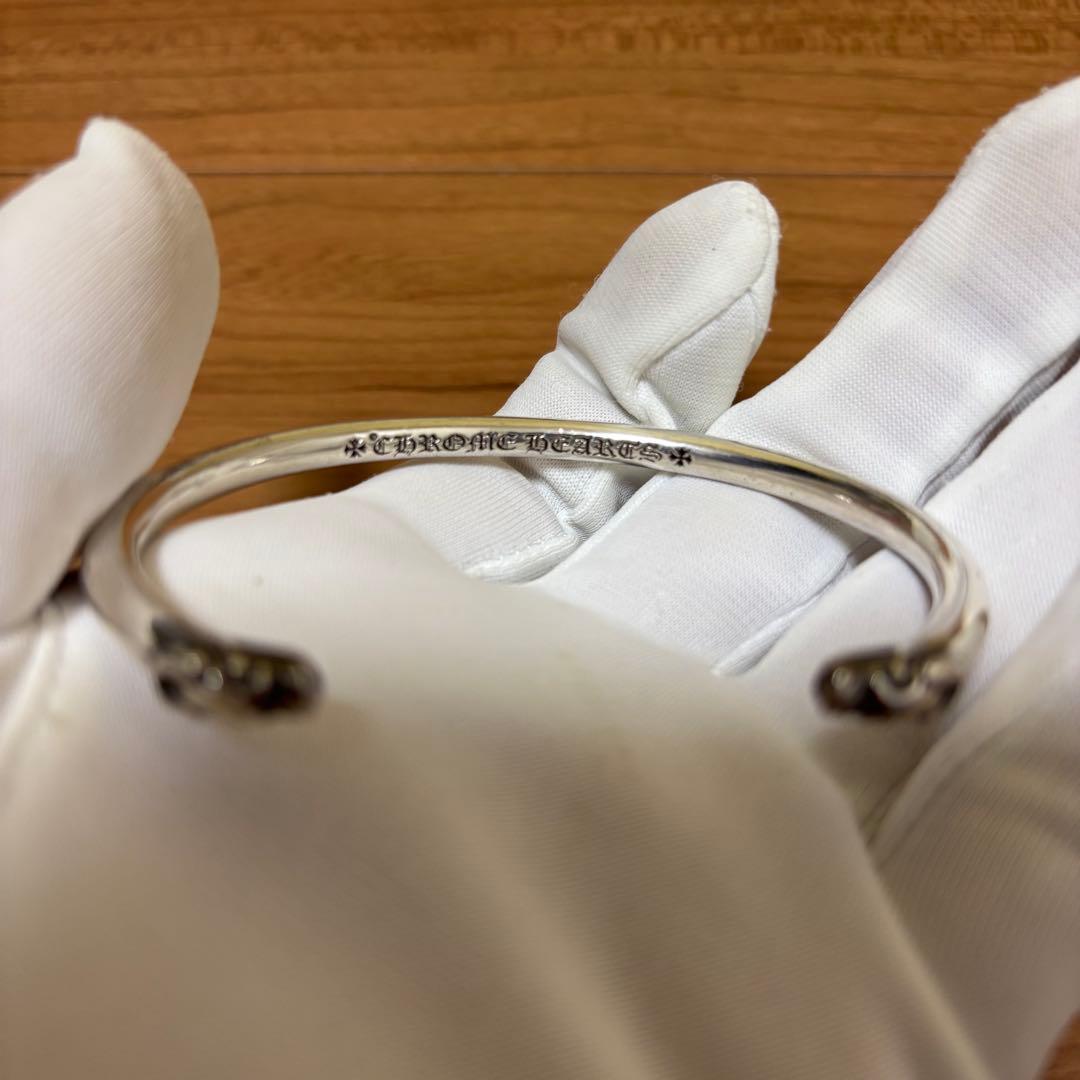 CHROME HEARTS スキニー ダブル ドッグ バングル ブレスレット