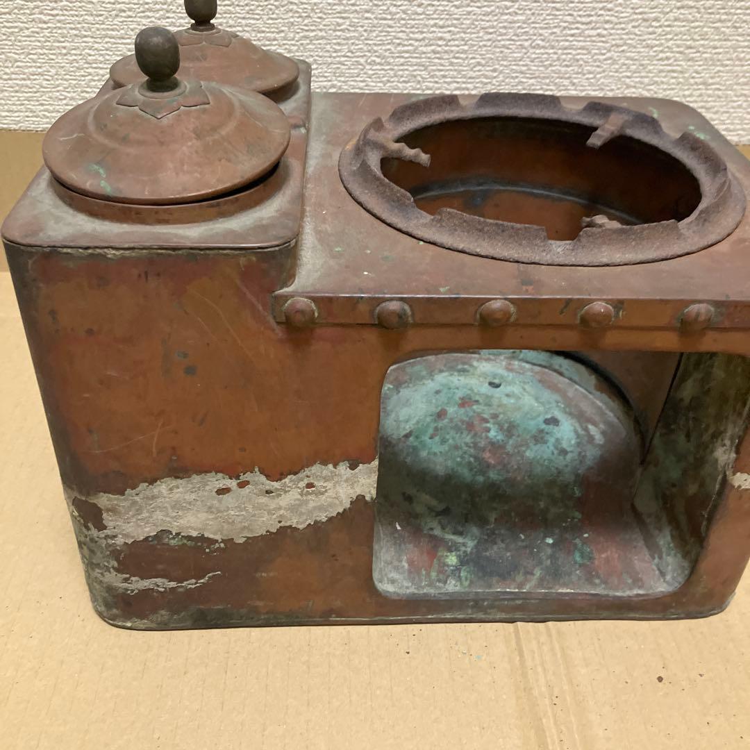 銅製火鉢型工芸品