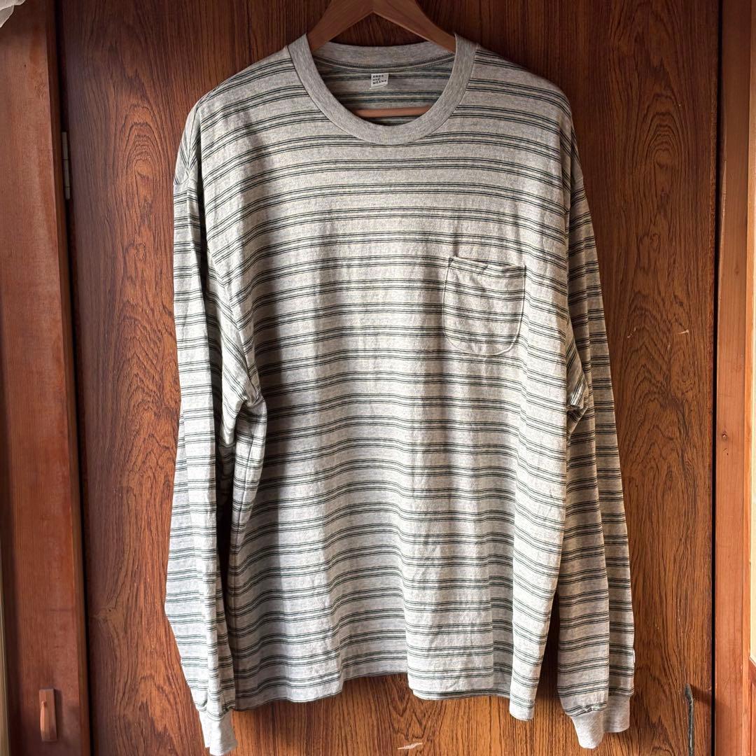 【日本製】ENDS and MEANS ストライプ長袖Tシャツ L