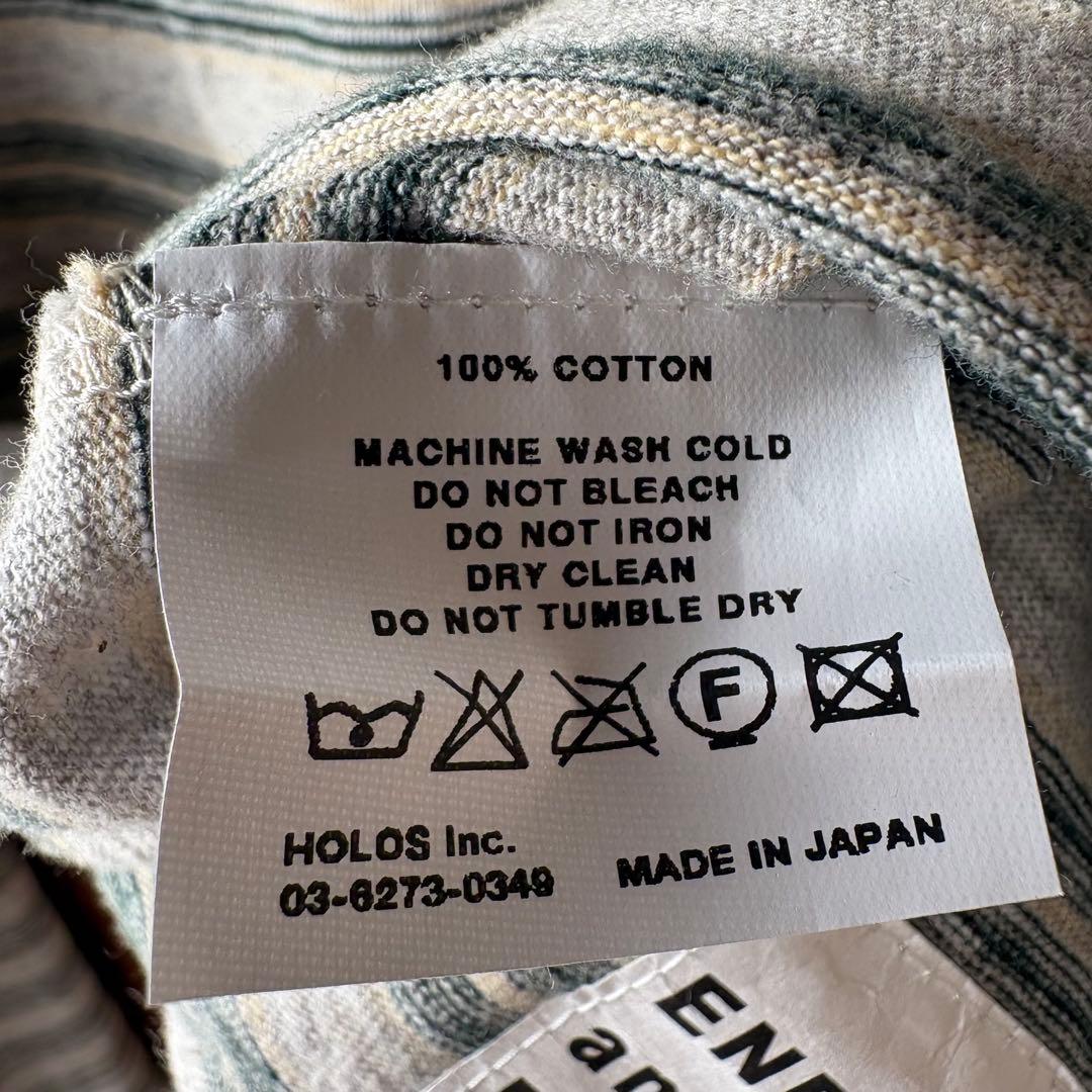 【日本製】ENDS and MEANS ストライプ長袖Tシャツ L