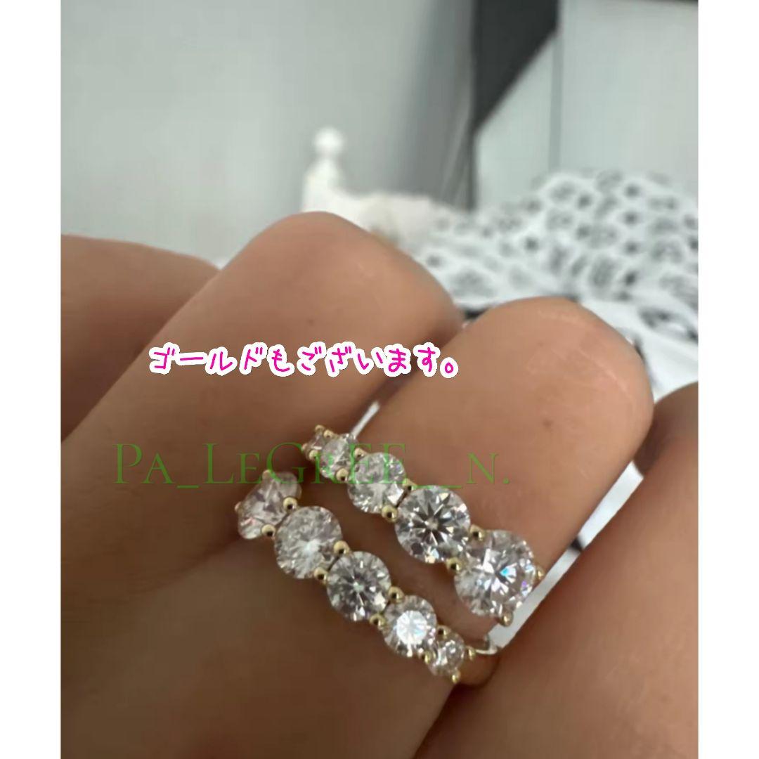 aa1a指輪レディース結婚指輪　婚約指輪　モアサナイト 　18k　S925