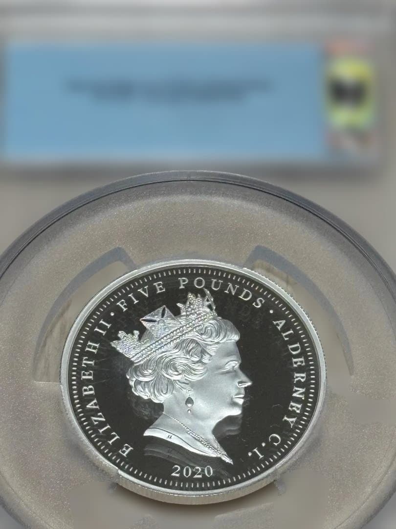 【最高鑑定】オルダニー島発行 2020年 5ポンド銀貨 スリーグレーセス