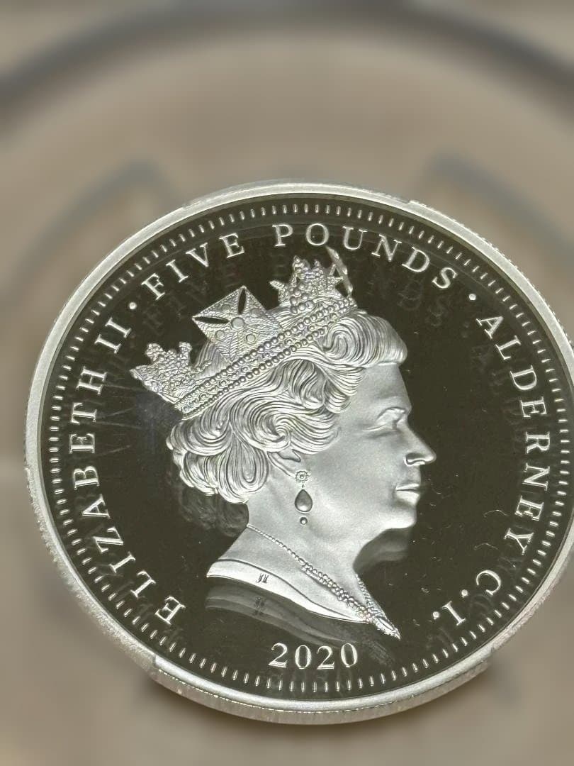 【最高鑑定】オルダニー島発行 2020年 5ポンド銀貨 スリーグレーセス
