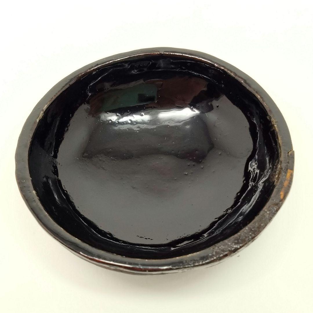 H389 中国 堆朱屈輪香合 茶道具 具利堆黒彫漆 　FF