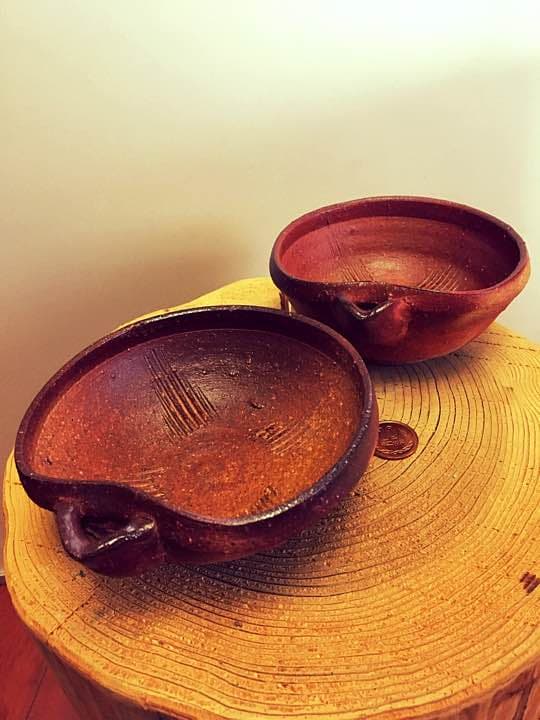 新品未使用☆備前焼 穴窯 森 青史 片口 酒器 共箱 骨董 古美術