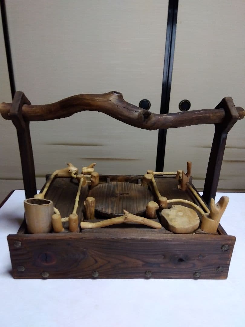 木製 手作り　煙草盆　芝居　小道具