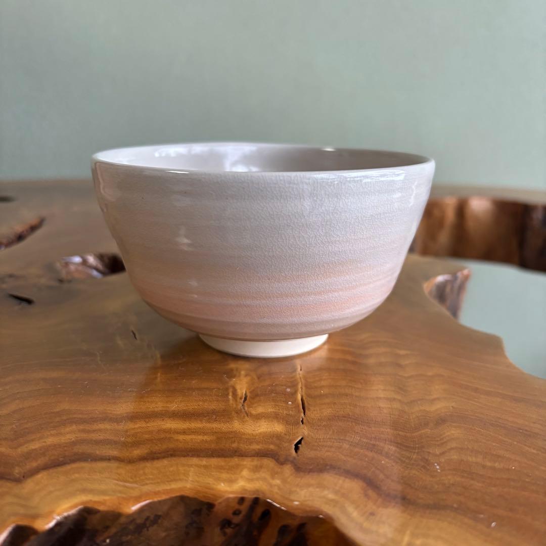 京焼 三宅陽春 京焼 「垣根菊」抹茶碗 茶道具 共箱(92)