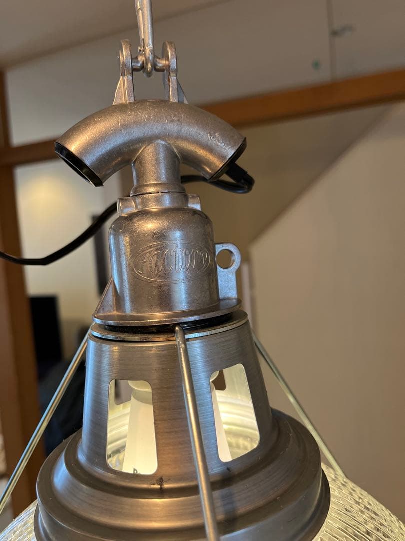 インダストリアル　ペンダントライト シルバー 吊り下げ式