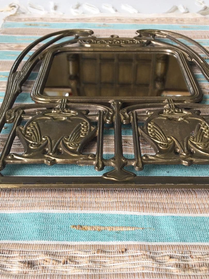 [新品] メトロポリタン　ミラー　壁掛け　パリ　アール・ヌーヴォー様式　真鍮製