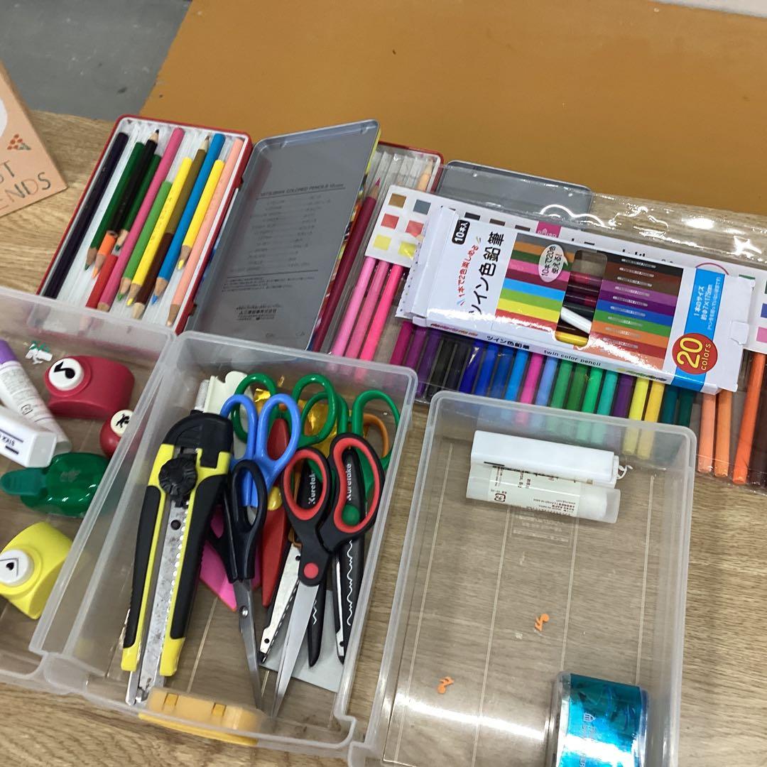文房具セット 色鉛筆・マーカー・ハサミなど先生の分道具