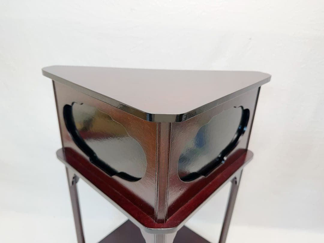 未使用 茶道具 塗師 龍斎作 一閑 溜塗 碌々斎好写 木屋町棚 組み立式 共箱