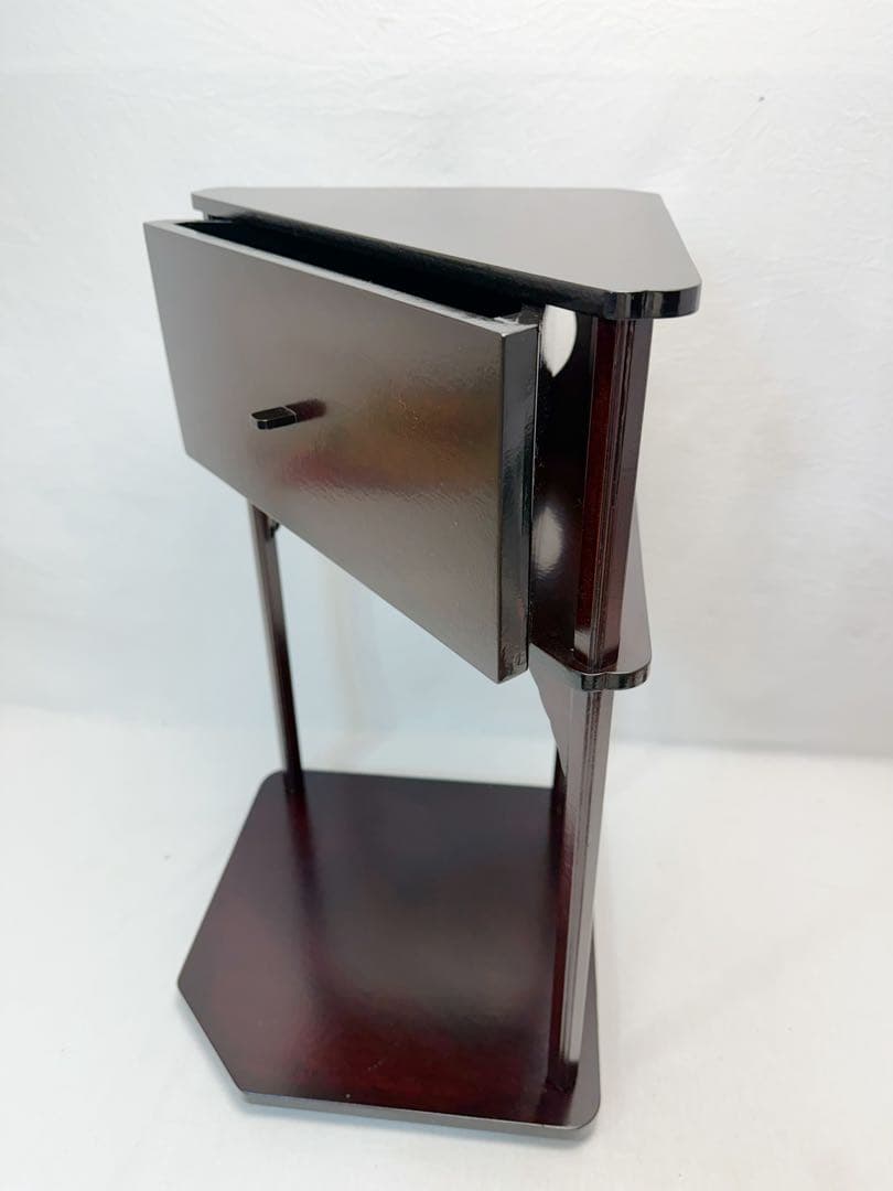 未使用 茶道具 塗師 龍斎作 一閑 溜塗 碌々斎好写 木屋町棚 組み立式 共箱