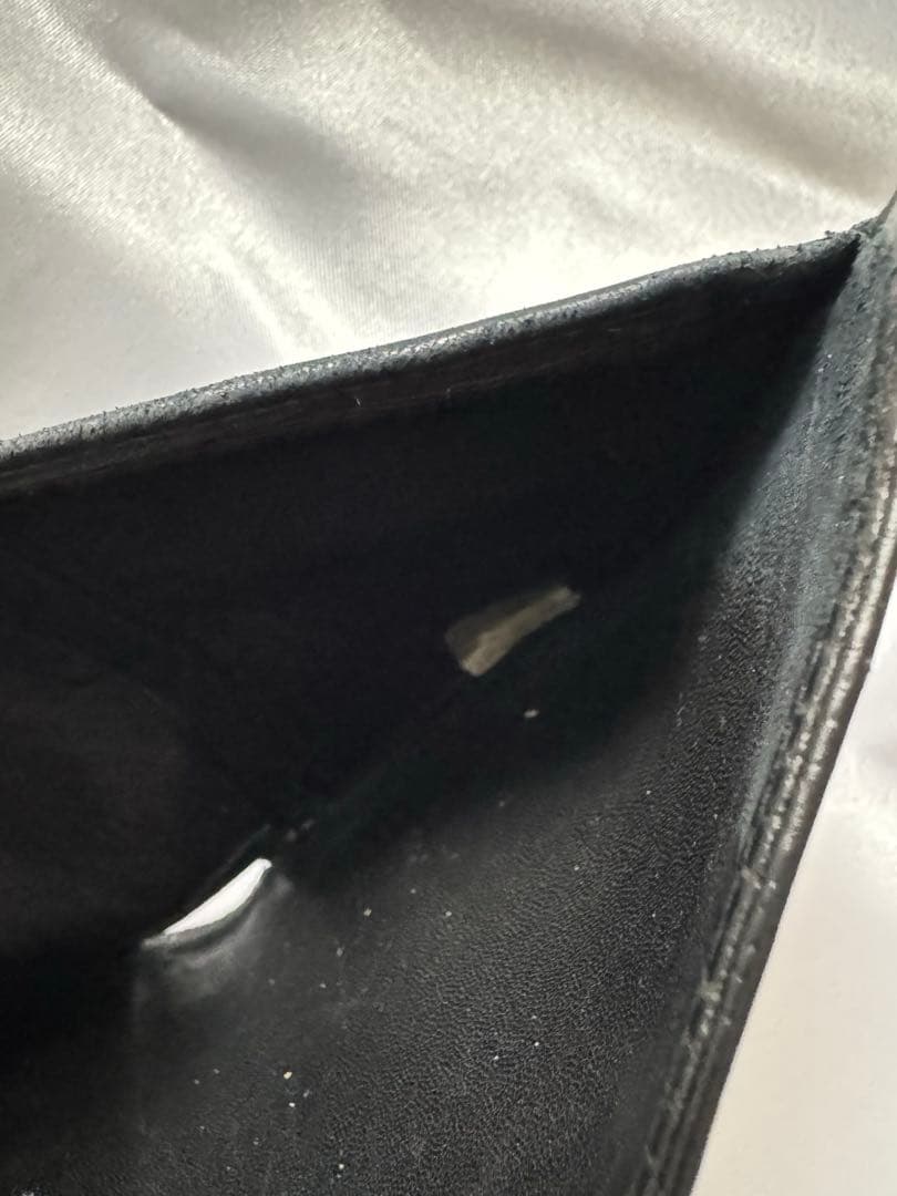 CHANEL ブラック レザー 二つ折り財布