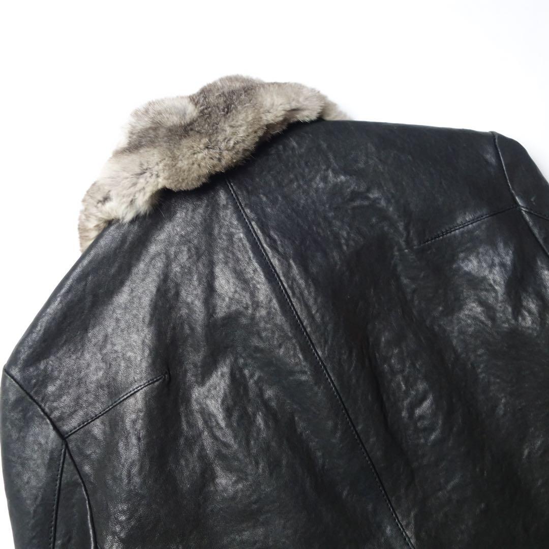 ジャケット・アウター 00s COMME CA MEN Fur Leather Riders JKT