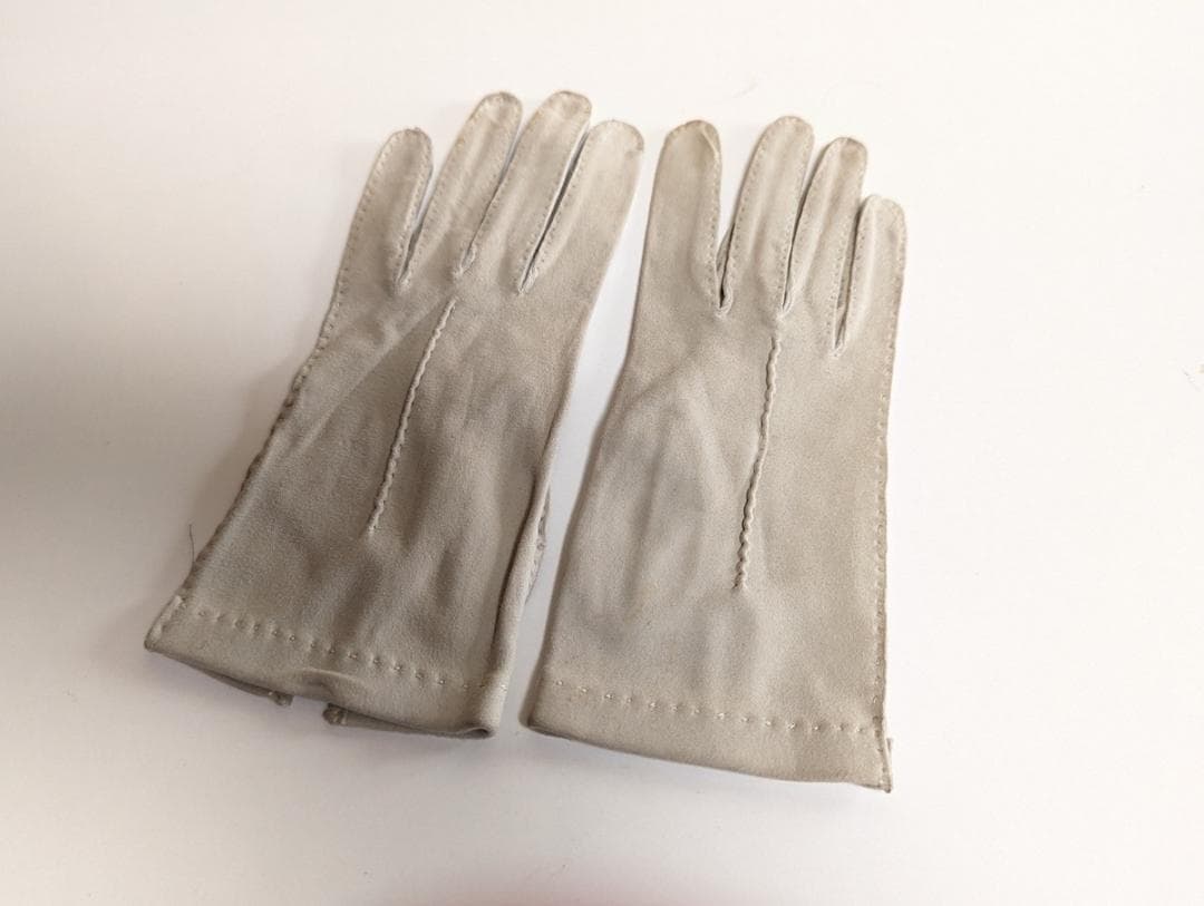 イングリッシュドスキンレザー 革手袋 ヴィンテージ ライトグレー