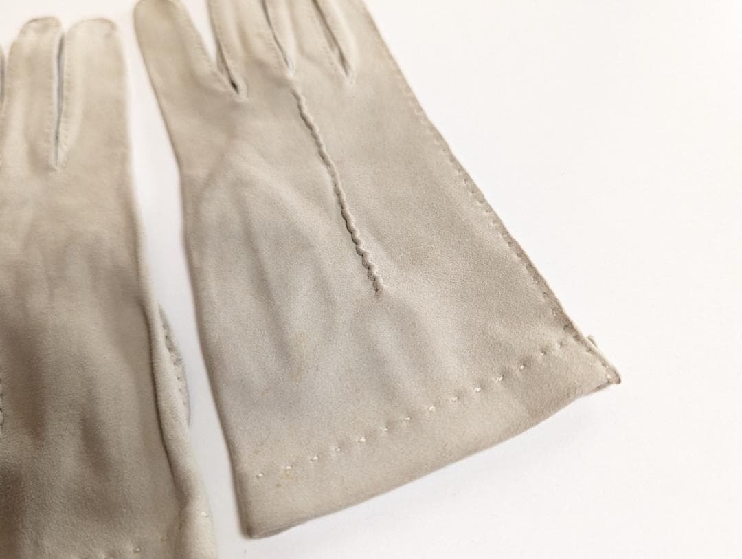 イングリッシュドスキンレザー 革手袋 ヴィンテージ ライトグレー