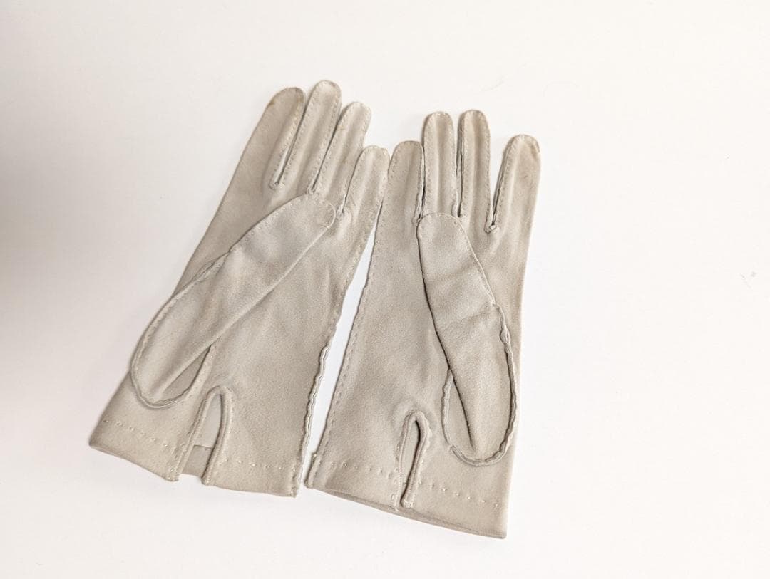 イングリッシュドスキンレザー 革手袋 ヴィンテージ ライトグレー
