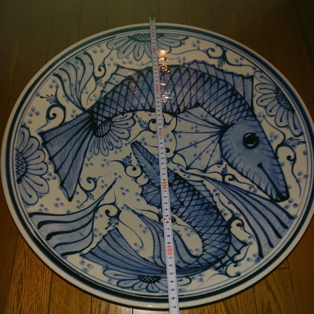 アンティーク染付大皿時代物