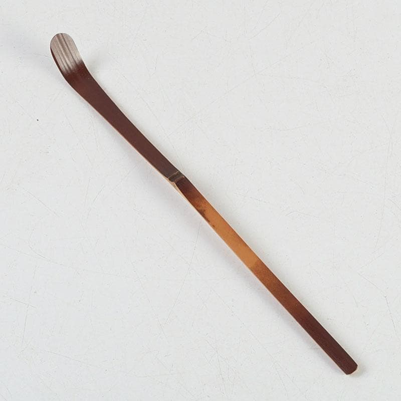 茶道具　吉田宗仙作　茶杓　銘庵の友　紫野　小林太玄書付　共筒共箱　V　9415