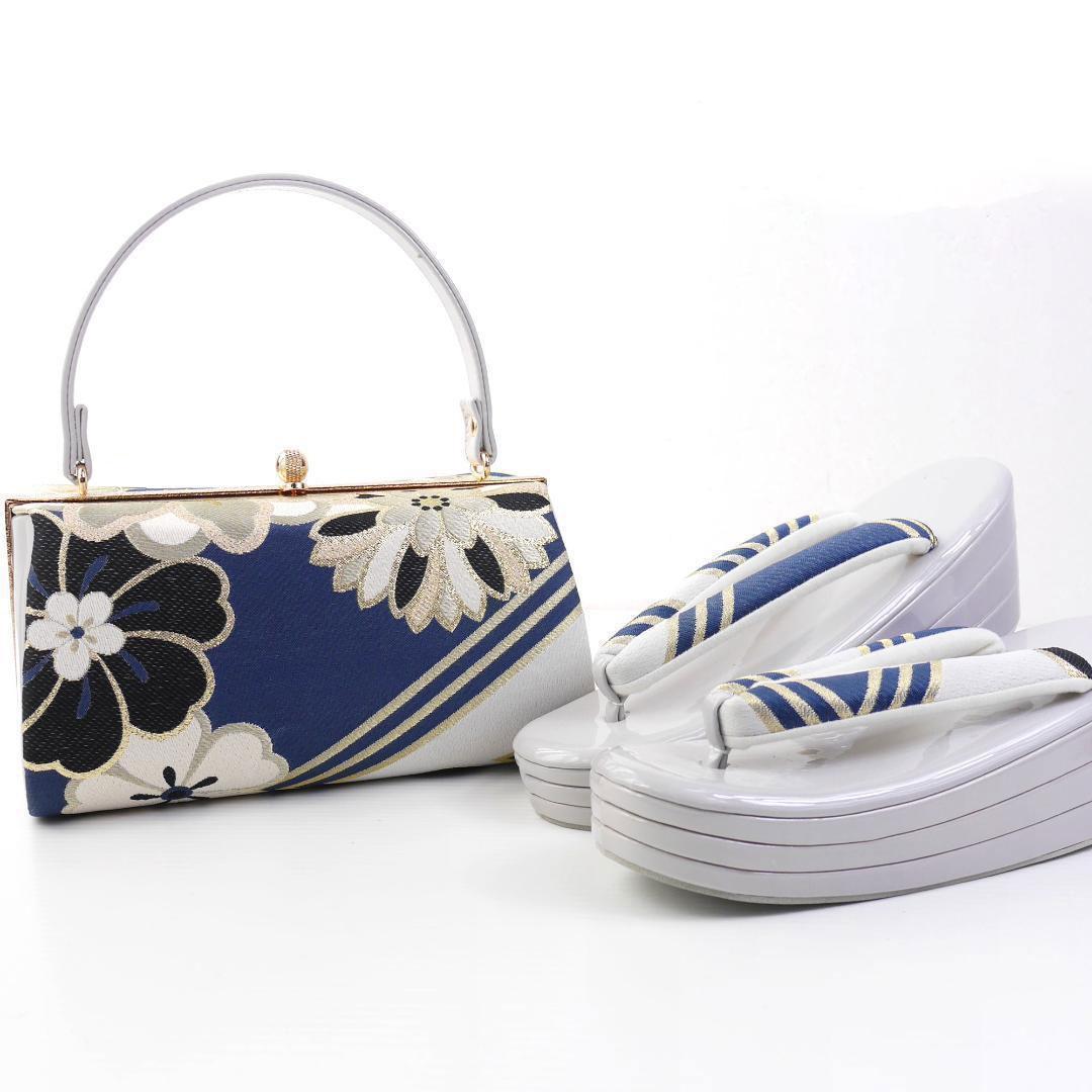和装 草履バッグセット 振袖 成人式 厚底 ヒール草履 uzouri94-5