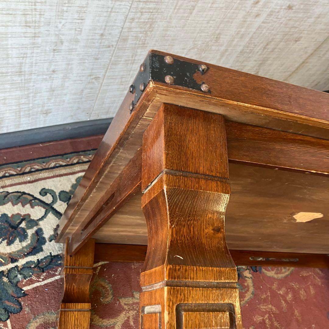 昭和レトロ 古家具 木製テーブル 大型座卓 センターテーブル ローテーブル