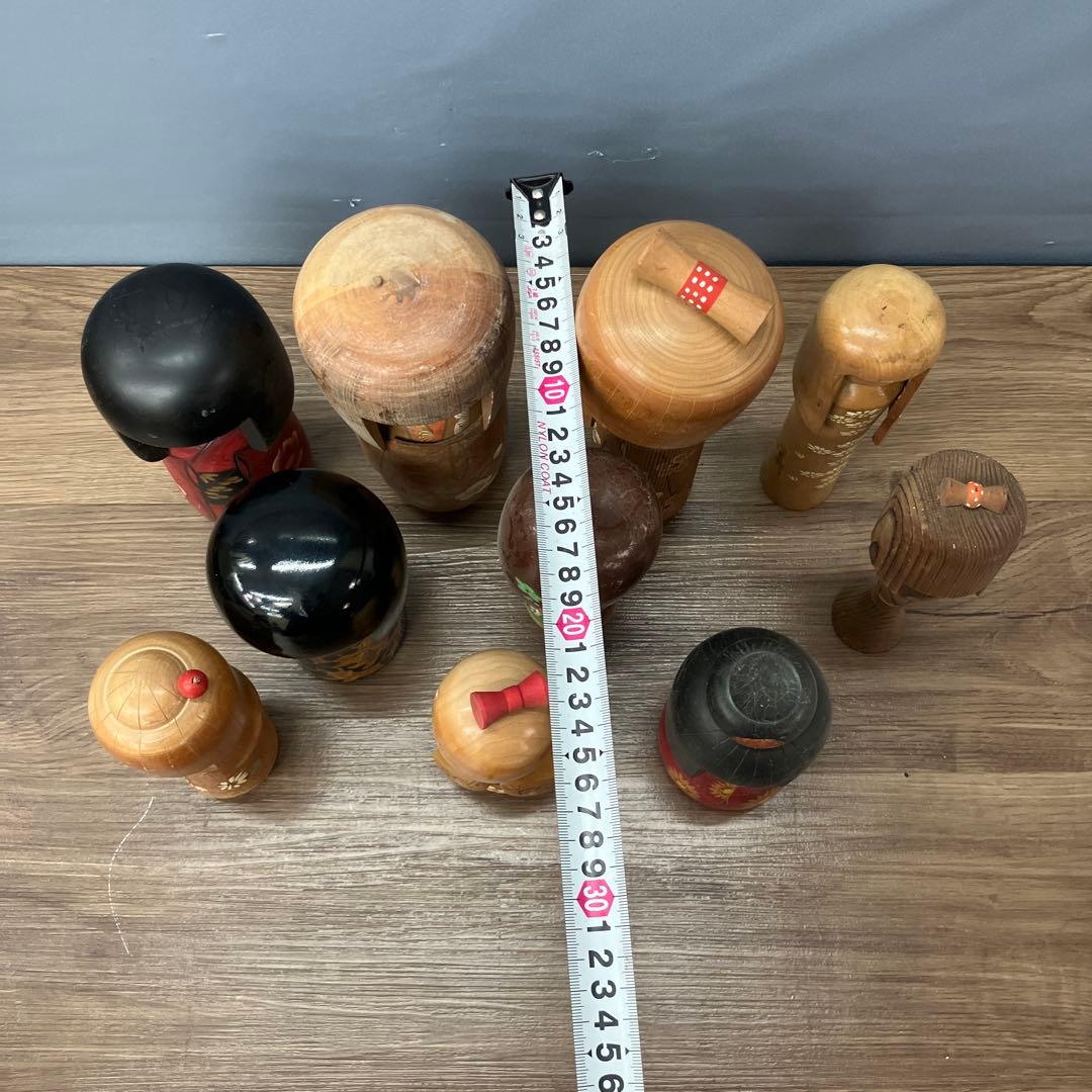 D-3 こけし 郷土玩具 伝統こけし 創作こけし 木製人形 9体セット 大量