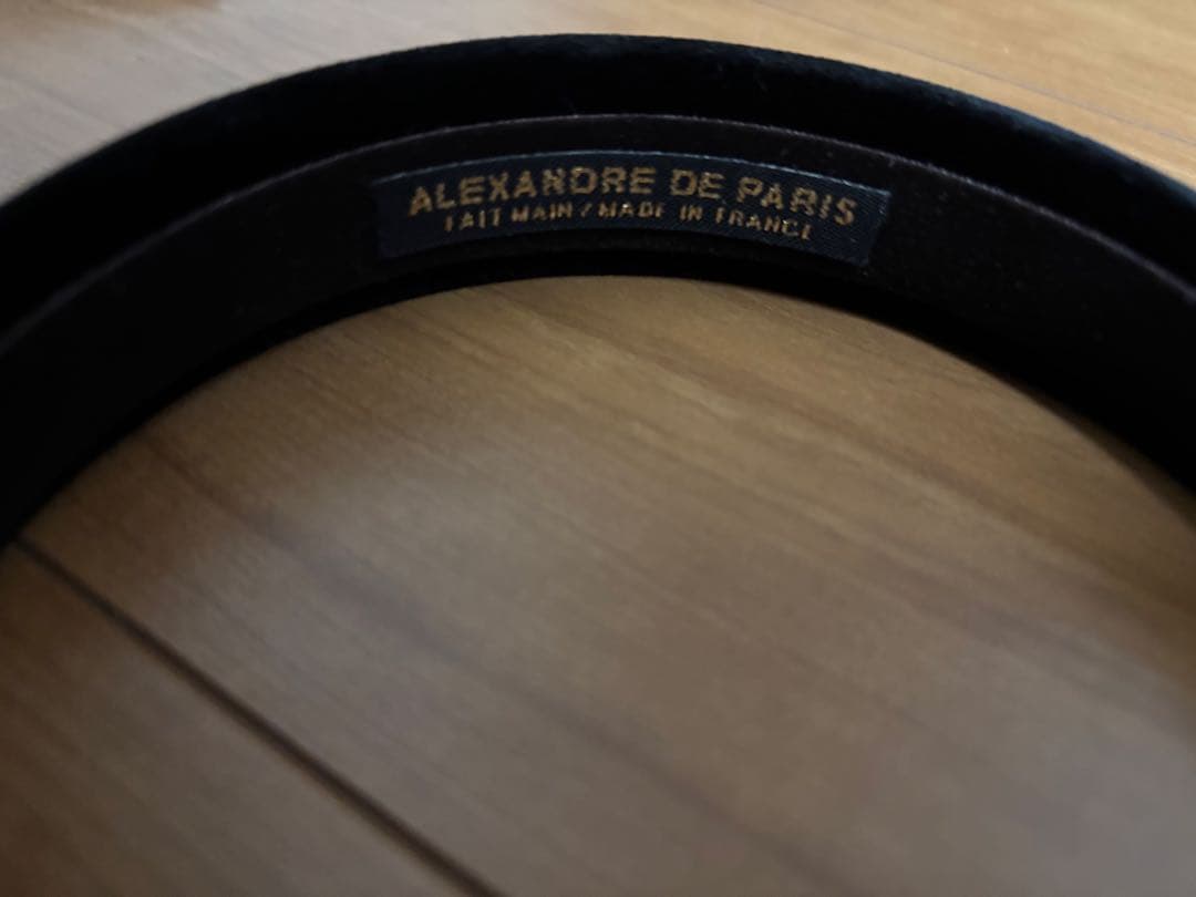 【未使用】アレクサンドル ドゥ パリ マッキントッシュ ベロア カチューシャ 黒