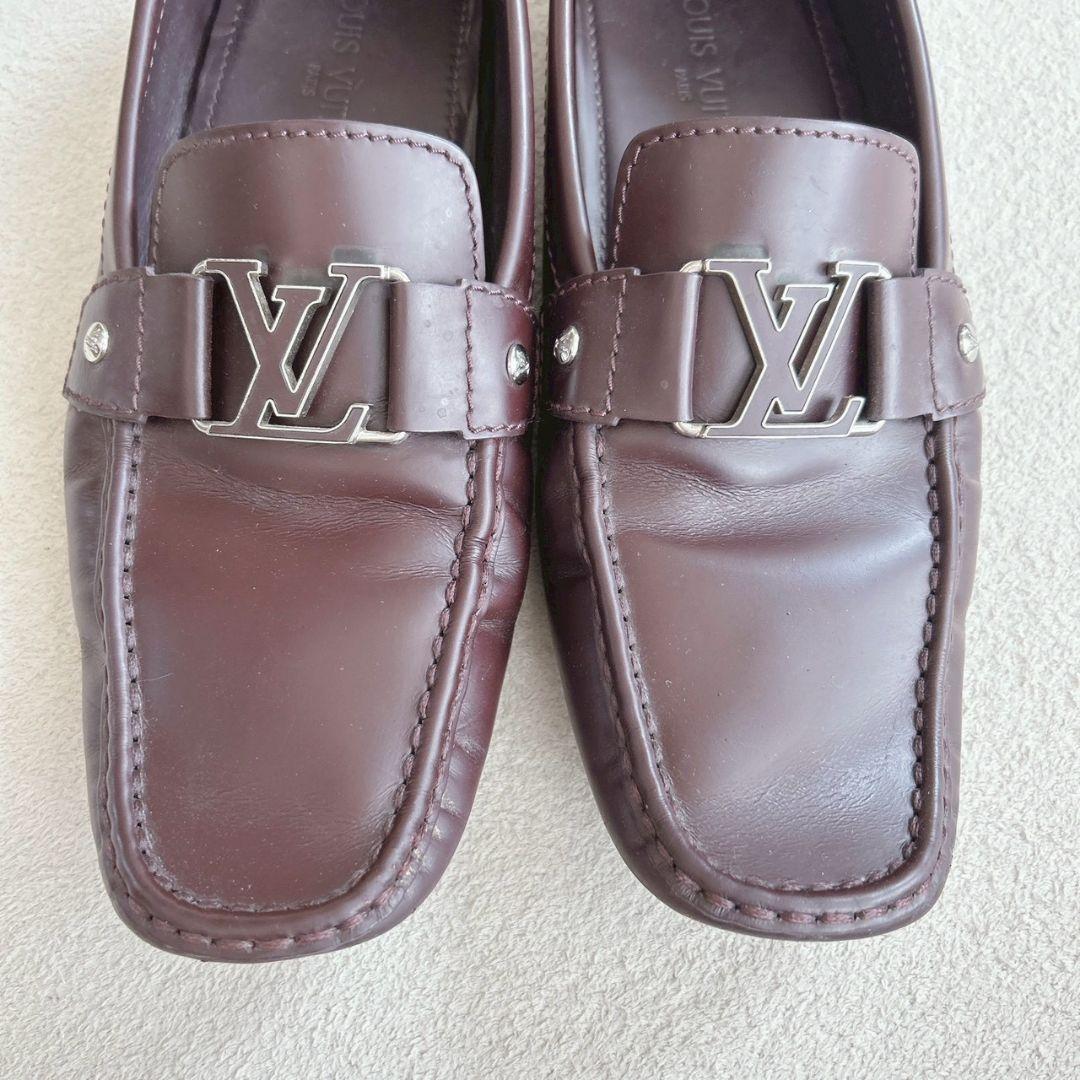 極美品 ルイヴィトンLOUIS VUITTON レザー モカシン シューズ 革靴