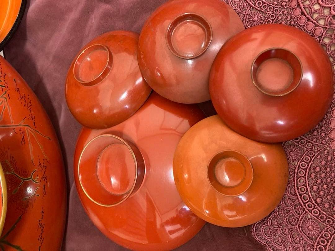 昭和アンティーク漆器8点セット