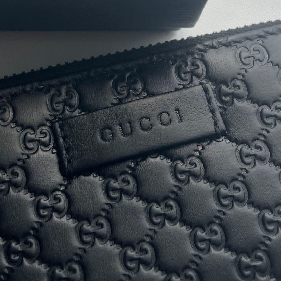329 極上美品 GUCCI グッチ マイクロシマ 小銭入れ 財布