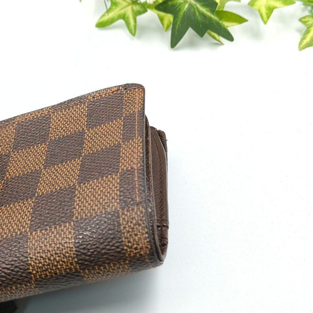 LOUISVUITTON　ルイ・ヴィトン　ダミエ 二つ折り財布　がま口タイプ