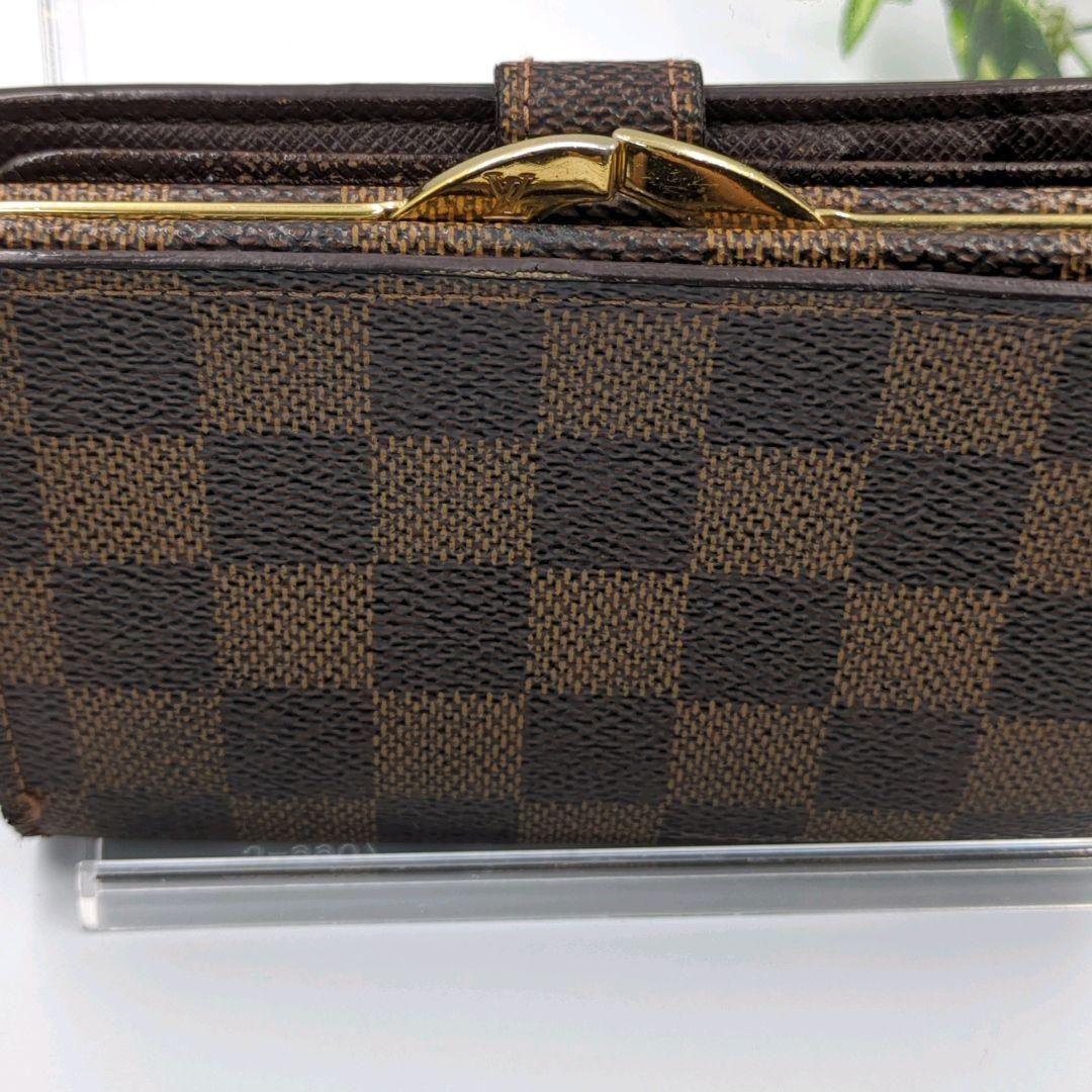 LOUISVUITTON　ルイ・ヴィトン　ダミエ 二つ折り財布　がま口タイプ